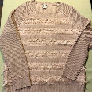 Haute Hippie Distressed Fringe Merino Wool Sweater